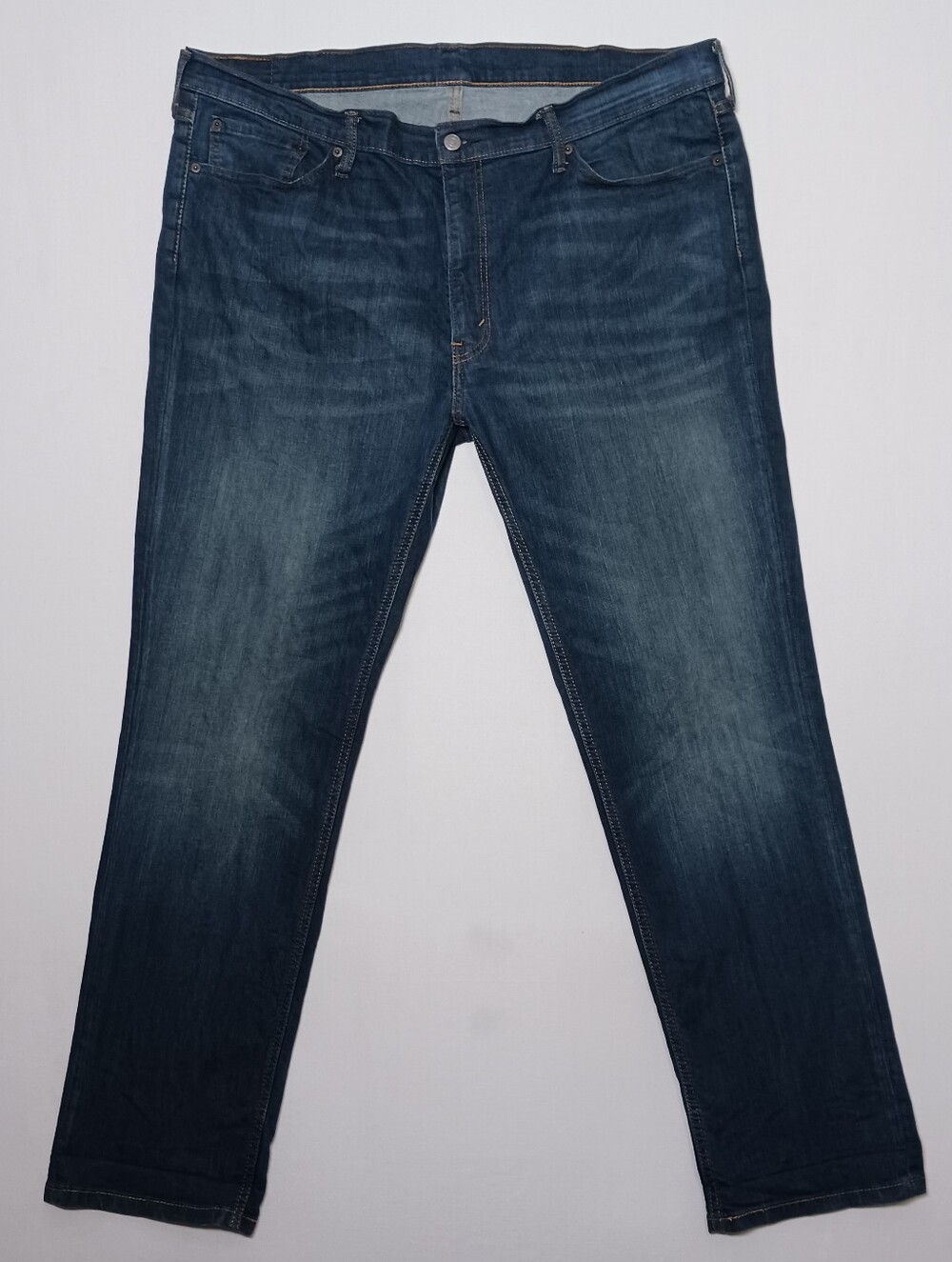 Levi's 541 Mens Athletic Taper Stretch Jeans 44X34 Dark Blue Wash Denim
